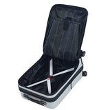 Mia Toro Profondito Hardside Spinner Luggage 20'' Carry-on, White