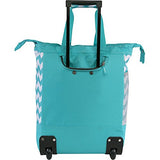 Pacific Coast Signature Large Rolling Shopper Tote Bag, Blue Daisy