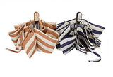 FakeFace Navy Stripes Style Compact Triple Folding Automatic Umbrella Auto Open & Close Travel