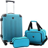 Travelers Club Luggage Chicago Plus 3Pc Expandable Luggage Value Set, Teal