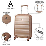 Large Capacity Maximum Allowance 22x14x9 Airline Approved by Delta United Southwest & More Carry On Luggage Bag | Rolling Travel Suitcase | Lightweight Small Hard Shell Trolley | 19.3x14x9in Body Size