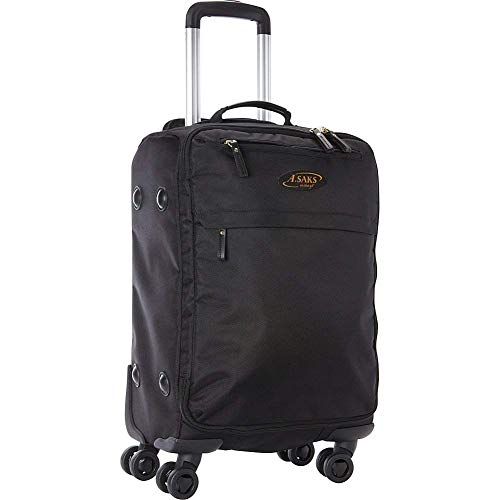 A.Saks 22" Expandable Lightweight Spinner Carry-On Luggage in Black