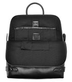 Zlyc Fashion Split Leather 15.6" Laptop Backpack Handbag Tote Messenger Bag Black