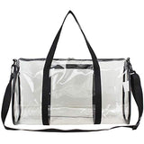 Eastsport Clear Duffel 18" with Removable Adjustable Crossbody Strap (from 28" to 52"), Black