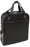Siamod Pastenello 45315 Black Leather Vertical Detachable-Wheeled Laptop Case