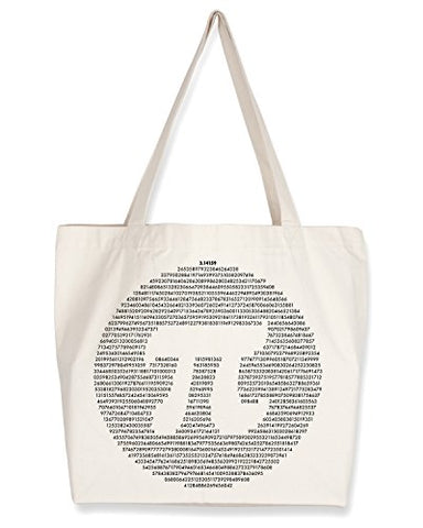 Cognitive Surplus Math Symbol Pi, 3.14 Tote Bag. (10 Oz Recycled Cotton)