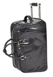 Black Wheeled Holdall Leather Duffle Gym Cabin Travel Luggage Weekend Bag Pete