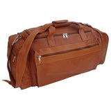 Piel Leather Luggage Large Duffel Bag, Saddle