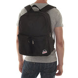 Alpine Swiss Major School Bag Backpack Bookbag 1 Year Warranty Black