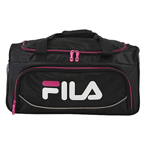 Fila Kelly 19-in Sports Duffel Bag, Black Fuchsia One Size
