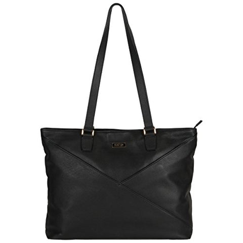 Kenneth Cole Reaction Leather Women’S Top Zip 15" Computer Business Tote (Rfid) Laptop, Black,
