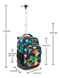 Tilami Rolling Backpack Armor Luggage School Travel Book Laptop 18 Inch Multifunction Wheeled