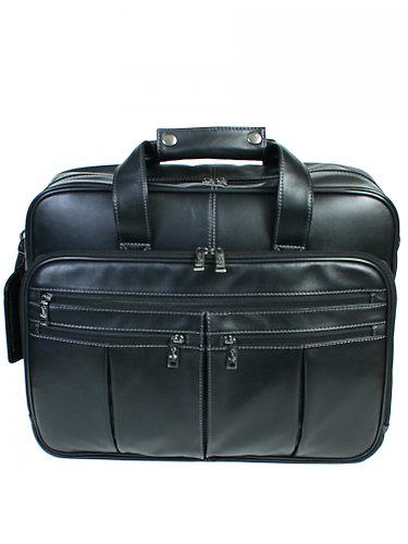 Hidesign By Scully Private Stock Laptop Briefcase,Plonge Black,One Size