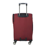 Delsey Luggage Titanium Soft Expandable 21 Inch Spinner, Black Cherry