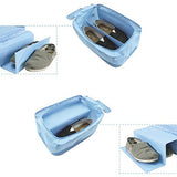 Buruis Portable Travel Shoe Bag, Lightweright Luggage Shoe Bag Organizer Pouch with Mesh Pocket -