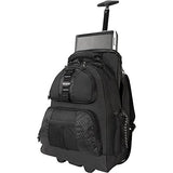 Targus Rolling Backpack Case For 15.4-Inch Laptops, Black (Tsb700)