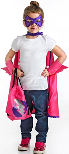 Little Adventures Little Adventures26018 Drawstring Backpack Super Hero Costume Gift Set for
