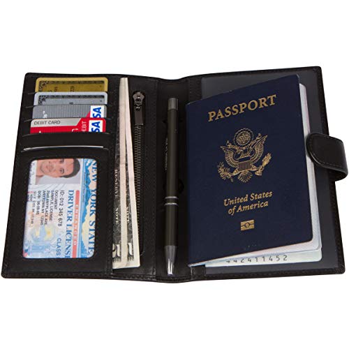 Slim Leather Travel Passport Wallet Holder RFID Blocking ID Card Case Cover  US