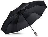 LifeTek Windproof Travel Umbrella Compact Automatic Open Close Small Folding Teflon Repellent Canopy Umbrellas fit Golf Purse Backpack Wind Resistant for Men and Women Traveler FX1 42 inch Black