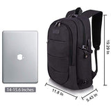 Tzowla Business Laptop Backpack Water Resistant Anti-Theft College Backpack with USB Charging