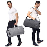 Convertible Garment Bag with Shoulder Strap, Modoker Carry on Garment Duffel Bag for Men Women - 2 in 1 Hanging Suitcase Suit Travel Bags (Black)