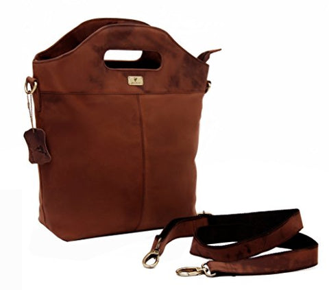 DH Darlington genuine buffalo leather shopper bag in vintage style