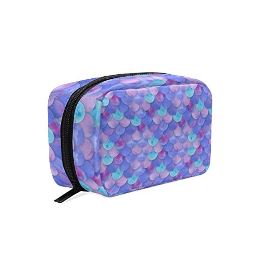 Makeup Organizer Mermaid Scales Best Womens Zip Toiletry Bag Large Case Cosmetic Bags