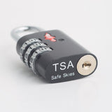 Safe Skies 3 Dial Tsa-Recognized Lock With Luggage Tag, Midnight Black, One Size