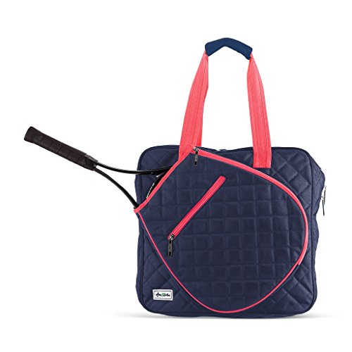 Ame & Lulu Navy/Pink Sweet Shot Tennis Tote