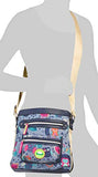 Lily Bloom Bella Night Owl Crossbody Handbag One Size Blue multi ~ 10 X 9 IN