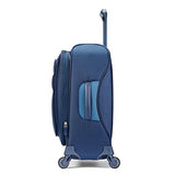 Samsonite Flexis Expandable Softside Carry On Luggage with Spinner Wheels, 20 Inch, Carbon Blue