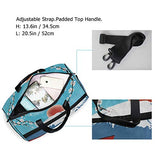 Travel Tote Luggage Weekender Duffle Bag, Cherry Blossom Mountain Fuji Japanese Sun Large Canvas