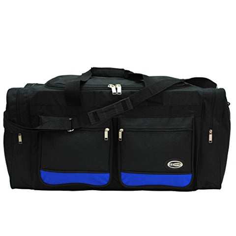 30-Inch Two-Tone Sports Duffel Bag/Travel Duffel/ In 3 Colors (Black/Blue)