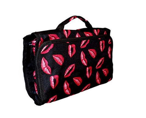 Hanging Toiletry Cosmetic Organizer Bag - Roll up for Storage Travel - Custom Embroidery