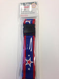 Orb Travel Premium Designer Luggage Strap -Ls301-B-Stars-Stripes-Blue/Red/White