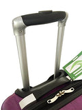 3 Pc Luggage Set Suitcase Hardside Rolling 4 Wheel Spinner Upright Carryon Travel Purple