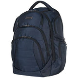 Kenneth Cole Reaction Pack of All Trades 1680d Polyester Double Gusset 17.0” Laptop Backpack, Navy