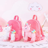 Lazada Unicorn Toddler Backpack with Stuffed Snuggle Toys White 9.5" Aged 2+