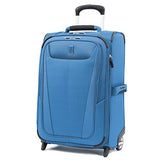 Travelpro Luggage Maxlite 5 22" Lightweight Expandable Carry-On Rollaboard Suitcase, Azure Blue