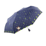 FakeFace Cute Cartoon Deer Flower Printed Travel Tote Mini Sun/Rain/Windproof Umbrella Auto Open&Close Compact Umbrella,Super Quality