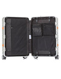 All Al-Mg Alloy HardShell Carry-on/Cabin Luggage TSA Approved Silver 24"