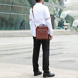 Banuce Small Vintage Full Grain Italian Leather Messenger Bag for Men Tote Satchels Crossbody Bag