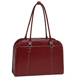 McKlein, W Series, Hillside, Top Grain Cowhide Leather, 14" Leather Ladies' Laptop Briefcase, Red (96526)