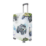 GIOVANIOR Cartoon Monster Trucks Luggage Cover Suitcase Protector Carry On Covers