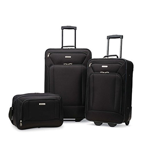 American Tourister Fieldbrook Xlt 3Pc Set (Bb/21/25 Upright), Black