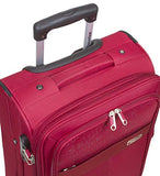 Dejuno Tuscany 3-Piece Lightweight Spinner Luggage Set-Red