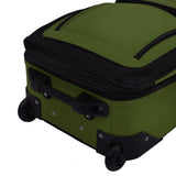 U.S Traveler Rio Carry-On Lightweight Expandable Rolling Luggage Suitcase Set - Green (15-Inch
