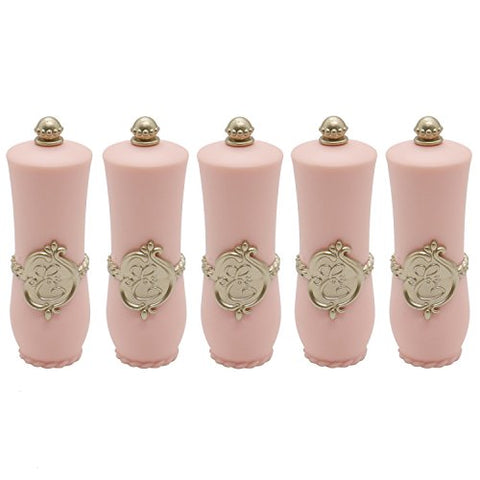 Buorsa 10 Pack Plastic Pink Empty DIY Lip Balm Tube Lipstick Chapstick Container Cosmetic Holder