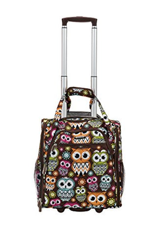 Rockland Melrose Wheeled Underseat Carry-On, Owl