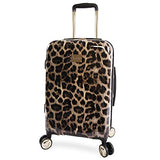 BEBE Women's Adriana 21" Hardside Carry-on Spinner Luggage, Leopard